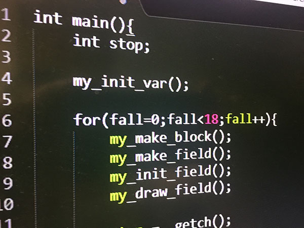 C言語プログラミングコード